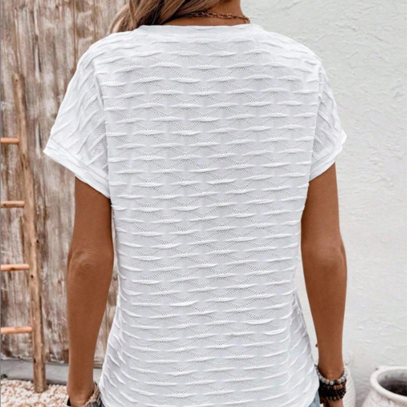 ⏳Limited-time 50% off⏰Women's Elegant Short Sleeve V-Neck Top👚