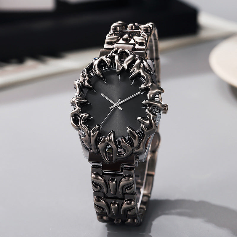 ⌚ LIMITED-TIME 50% OFF! ✨ Creative Claw-Shaped Quartz Watch for Men – Red Dial, Sculptural Bracelet, Statement Style 🔥
