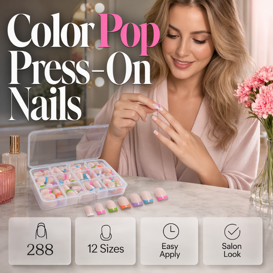 Uñas postizas Color Pop: uñas postizas adhesivas de Color Pop