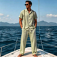 👔50% OFF!✨ Conjunto de 2 Piezas Transpirable de Camisa y Pantalón para Hombre