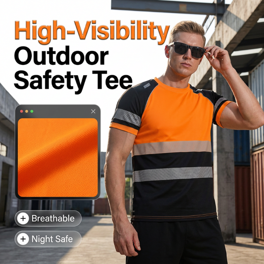 ⏰¡Oferta de Verano 50% OFF!!👕 Playera Deportiva de Bloques de Color Fluorescente para Hombre – Alta Visibilidad, Transpirable, Para Correr y Entrenar ✨