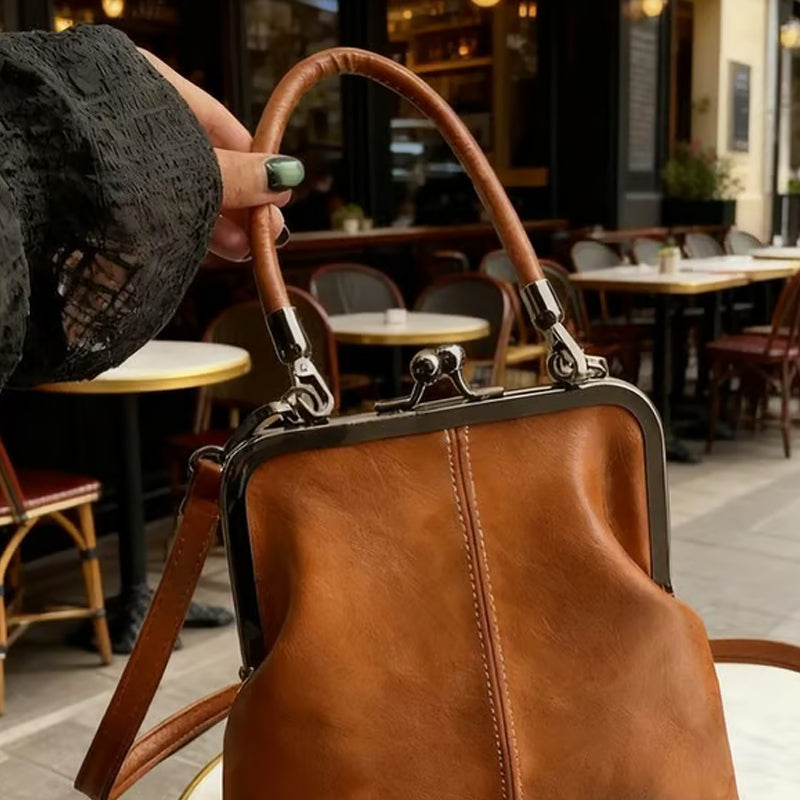 Bolso Bandolera para Mujer con Cierre de Broche y Asa Superior
