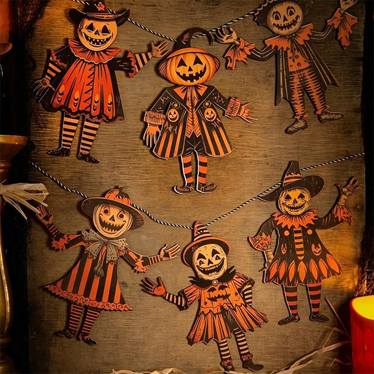 Set Colgante de Madera Vintage para Halloween