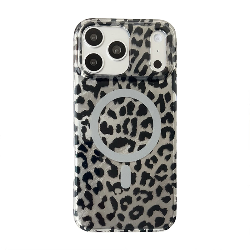 Funda para iPhone con Estampado de Leopardo Magnética