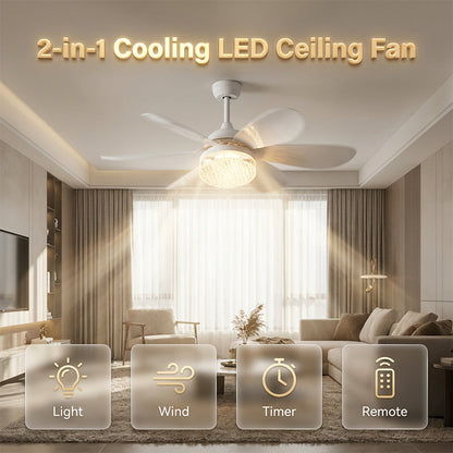 Ventilador de techo LED refrigerante 2 en 1