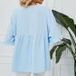 👕 LIMITED-TIME 50% OFF! ✨ Women's V-Neck Short Sleeve Casual Blouse – Ruffle Sleeves, Relaxed Fit, Versatile 🌸