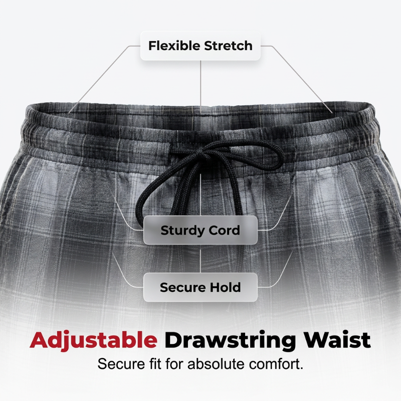 👖 LIMITED-TIME 50% OFF! ✨ Men's Retro Plaid Loose Fit Cargo Pants – Wide Leg, Cargo Pockets, Drawstring Waist 🌿