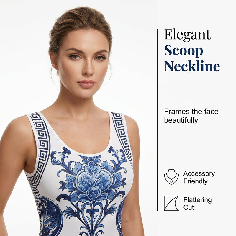 Vestido Maxi Clásico con Estampado Floral para Mujer