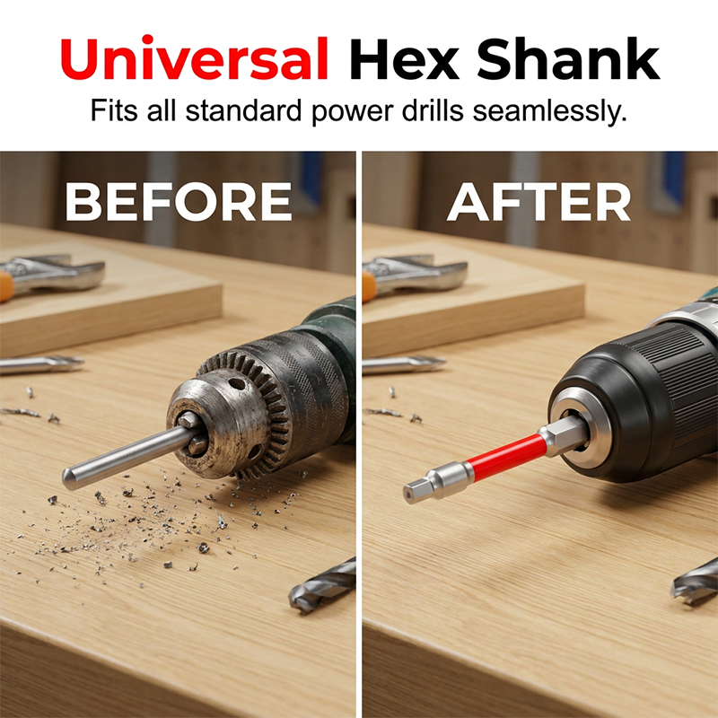 Puntas hexagonales tipo «pagoda» universales con vástago de 1/4"