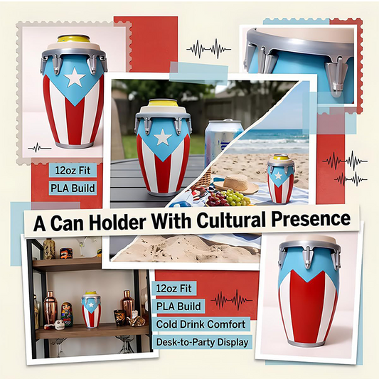 Cultural Heritage Conga Can Insulator & Holder