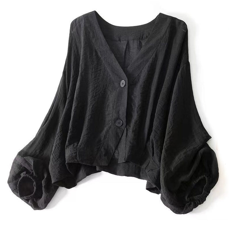 Mujeres ligera camisa de protección solar suelta pura chaqueta casual