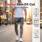 👖 50% OFF NOW! ✨ Men's Slim Fit Ripped Jeans – Stretch denim & acid wash – Edgy distressed style – perfect for streetwear or casual looks 🔥💥