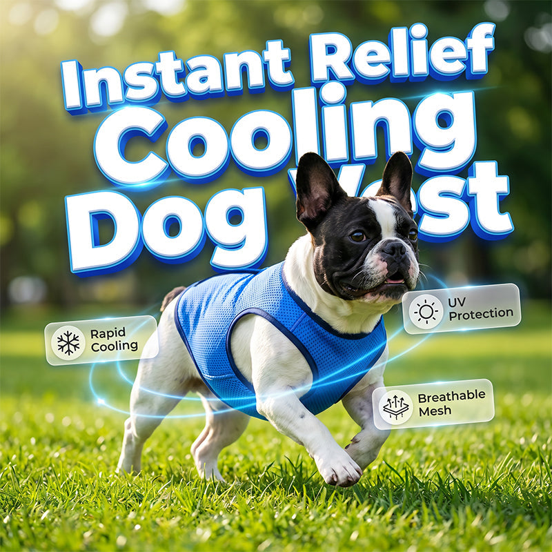 🐶 LIMITED-TIME 50% OFF! ✨ Cooling Dog Vest – Breathable Mesh, Heat Relief, Active Pets 🌊
