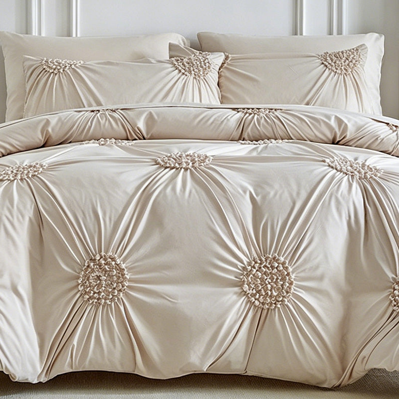 📢📢 ¡50 % de descuento! ⏰🎁 Elegante juego de ropa de cama con un sofisticado diseño plisado: comodidad con estilo para tu dormitorio🛏️✨