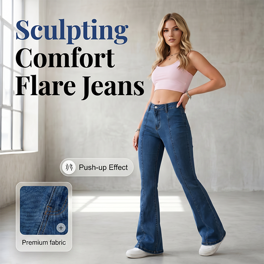 ⏳Oferta por Tiempo Limitado 50% DTO⏰Jeans Acampanados Clásicos de Corte Slim y Tela Elástica para Mujer👖
