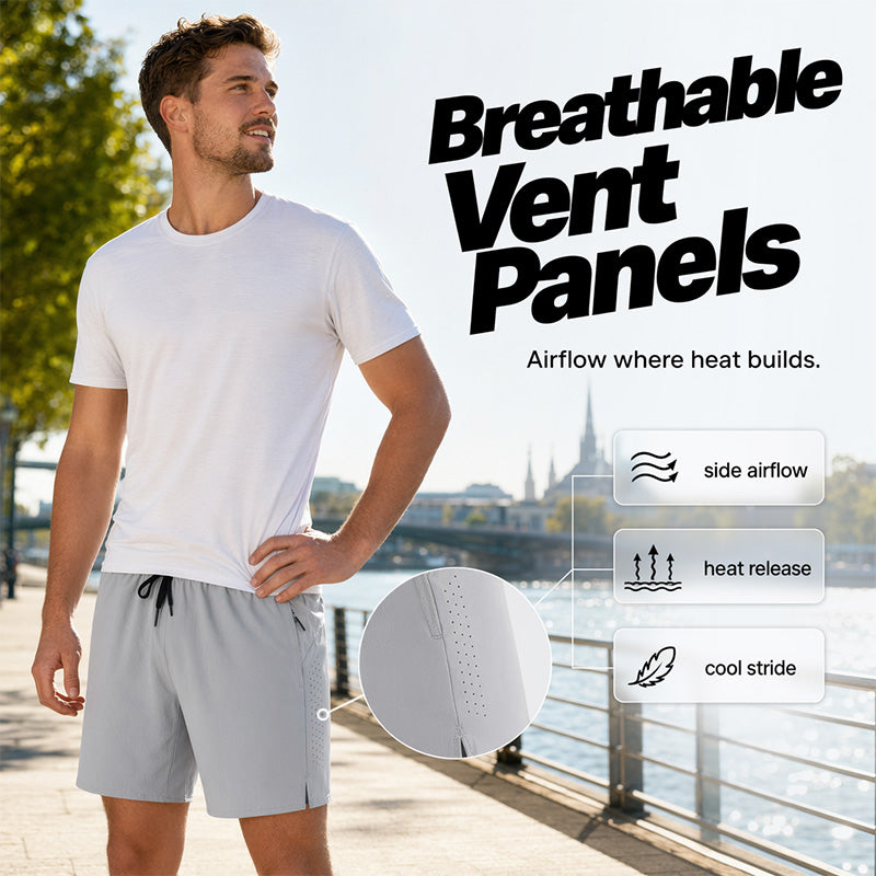 🥳¡VENTA CALIENTE 2026!🥳💞¡Más de 50K Vendidos!✨💝 Shorts Deportivos de Secado Rápido para Hombre con Bolsillos con Cierre
