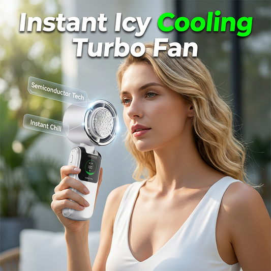 Foldable Handheld Fan with Semiconductor Cooling Plate
