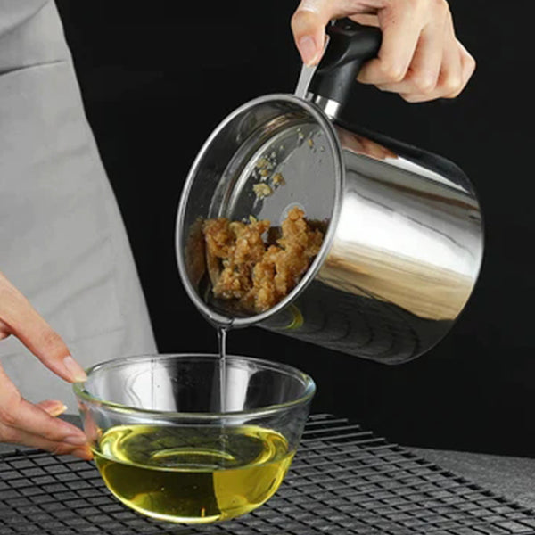 🎁 Venta caliente ✨  Tarro de aceite de cocina de acero inoxidable 304 🌟
