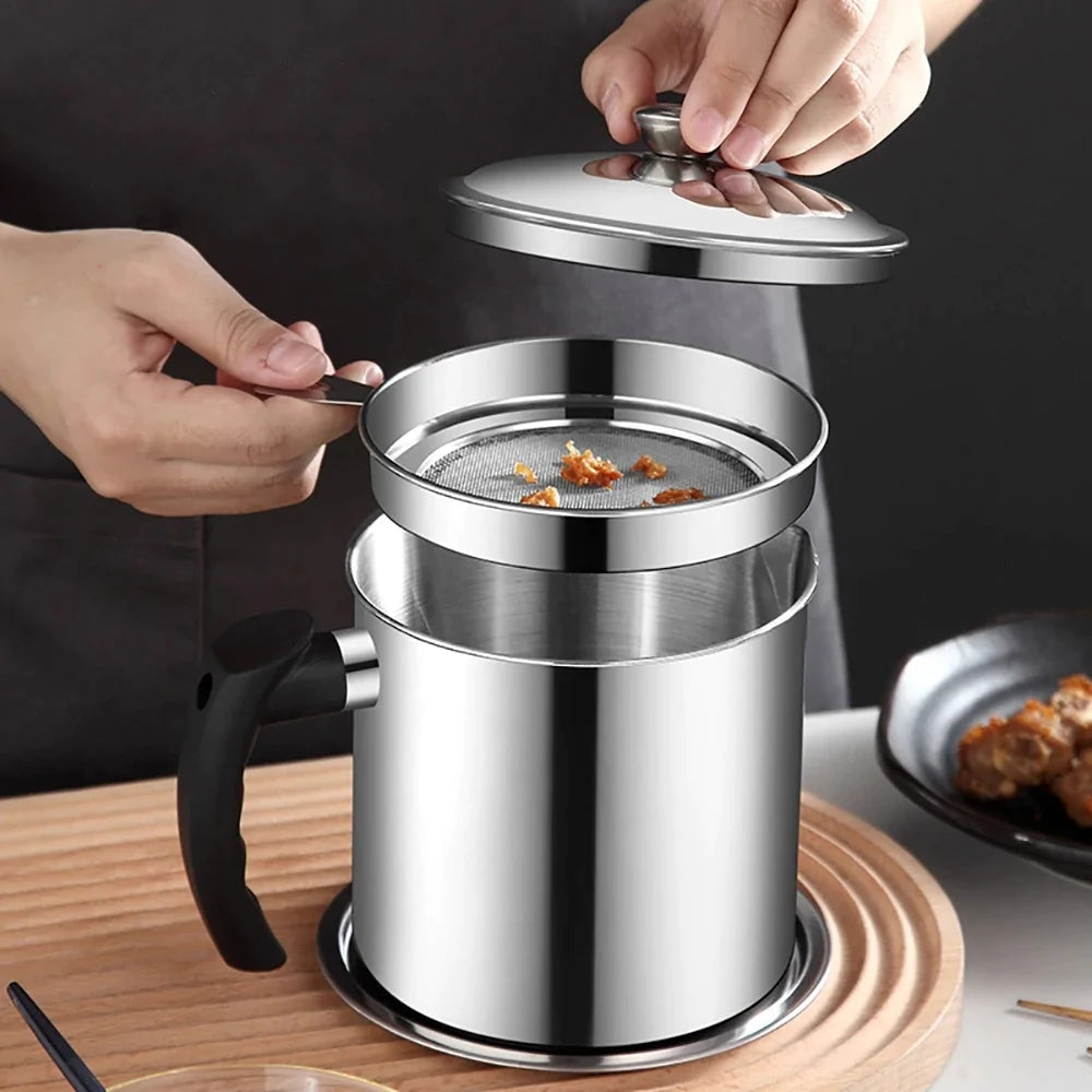 🎁 Venta caliente ✨  Tarro de aceite de cocina de acero inoxidable 304 🌟