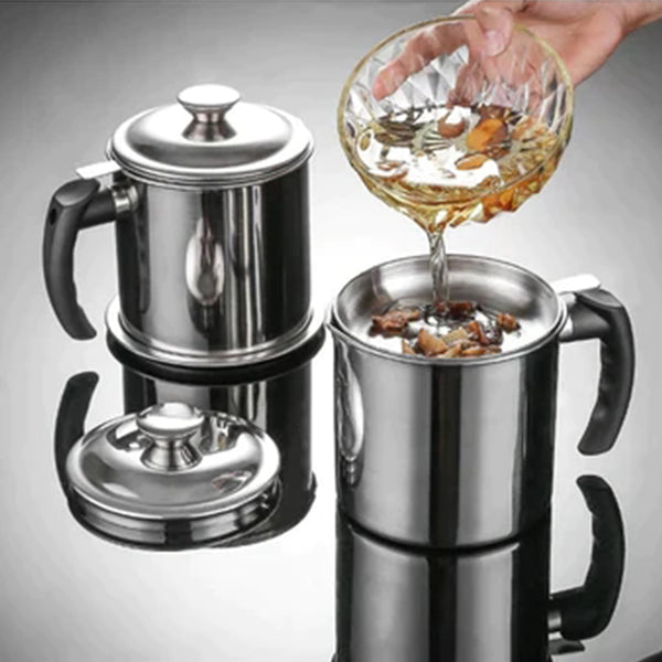 🎁 Venta caliente ✨  Tarro de aceite de cocina de acero inoxidable 304 🌟