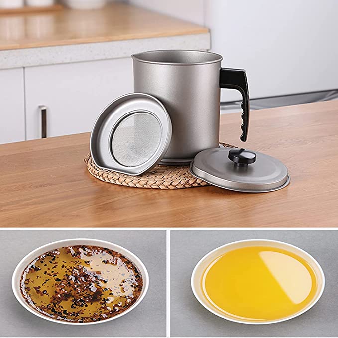 🎁 Venta caliente ✨  Tarro de aceite de cocina de acero inoxidable 304 🌟