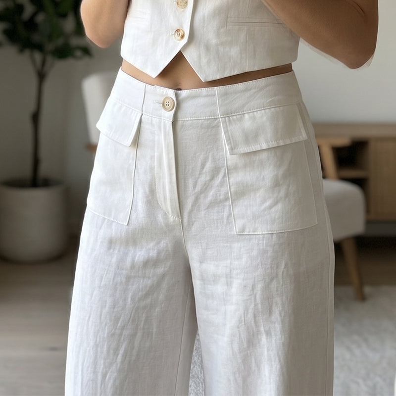 ⏰ ¡LA CUENTA REGRESIVA HA COMENZADO! 50% OFF – solo 3 días | Pantalón holgado de algodón y lino para mujer | Comodidad natural y estilo relajado