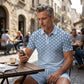 ⏳Oferta por Tiempo Limitado⏰Conjunto de Camisa con Cuello Estampado Geométrico y Shorts para Hombre – Diseño Moderno y Look Coordinado Transpirable 🔷