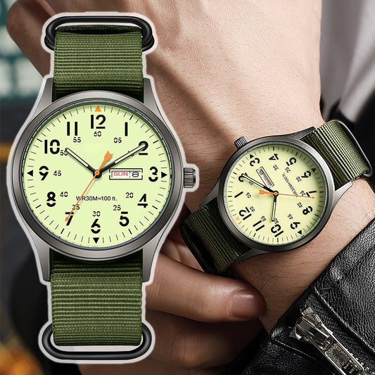 ⌚ ¡50% DE DESCUENTO POR TIEMPO LIMITADO! ✨ Reloj de Cuarzo para Hombre con Pantalla Luminosa – Doble Brillo, Resistente al Agua 30M, Ventana de Fecha 🕶️