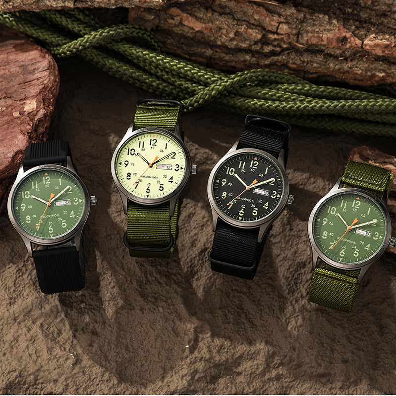 ⌚ LIMITED-TIME 50% OFF! ✨ Men's Quartz Watch with Luminous Display – Dual Glow, 30M Water Resistant, Date Window 🕶️