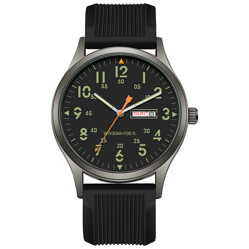 ⌚ LIMITED-TIME 50% OFF! ✨ Men's Quartz Watch with Luminous Display – Dual Glow, 30M Water Resistant, Date Window 🕶️