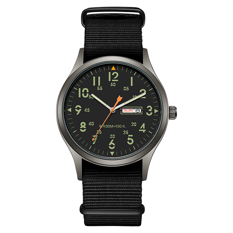 ⌚ LIMITED-TIME 50% OFF! ✨ Men's Quartz Watch with Luminous Display – Dual Glow, 30M Water Resistant, Date Window 🕶️