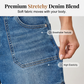 Shorts Bermuda de Mezclilla de Tiro Medio con Bolsillos para Mujer