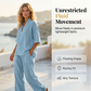 Conjunto de pantalones casuales con cuello en V y piernas anchas para mujeres