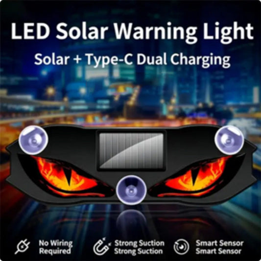 🎉 Oferta 2026 — ¡Más de 20.000 unidades vendidas! 🚗 Luz de advertencia LED solar para coche – Diseño de ojo del diablo 🔥