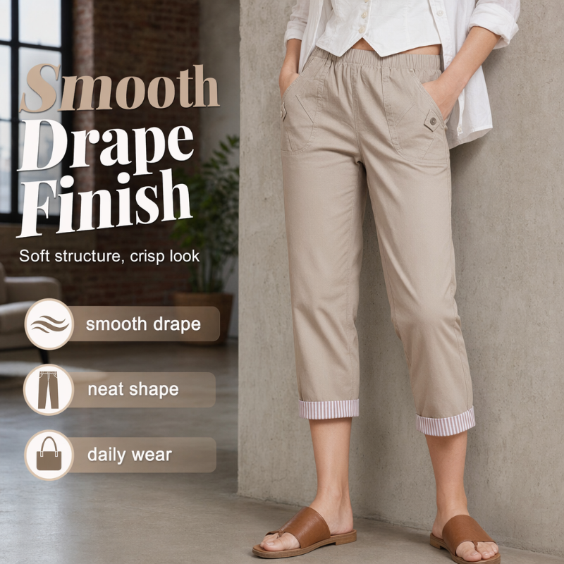 Women Casual Slim Fit Cropped Pants