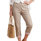 Women Casual Slim Fit Cropped Pants