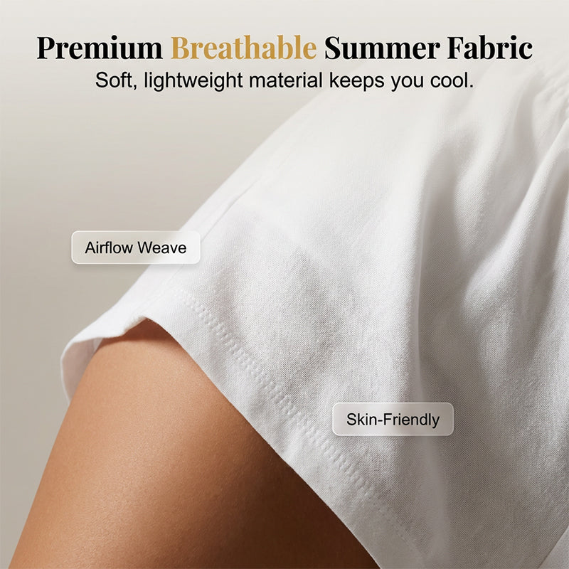 🎉 LIMITED TIME 50% OFF! ☀️ Sexy Backless Halter Top & Shorts Set – Adjustable Tie-Front & Premium Breathable Fabric 🥂