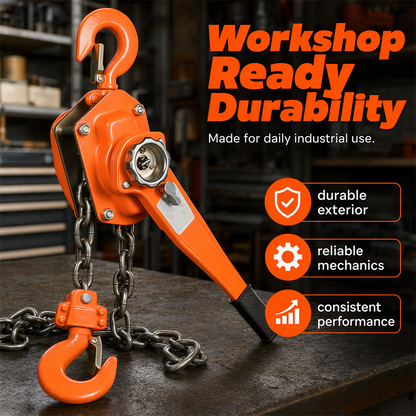 🎁2026 New Arrivals 50% OFF💥Heavy Duty Manual Chain Hoist – Durable steel & smooth lifting – Perfect for workshops, garages or construction – reliable and easy to use 🏗️✨