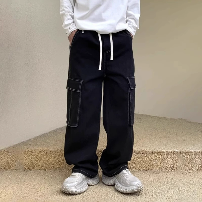 🎉 2026 Sale — Over 38,000 Sold! 👖 Utility Wide-Leg Cargo Jeans – Large Pockets & Drawstring Waist 🎒