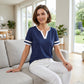 🎁2026 New Arrivals 55% OFF💥Women's Short Sleeve Color Block Tee