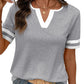 🎁2026 New Arrivals 55% OFF💥Women's Short Sleeve Color Block Tee