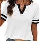 🎁2026 New Arrivals 55% OFF💥Women's Short Sleeve Color Block Tee
