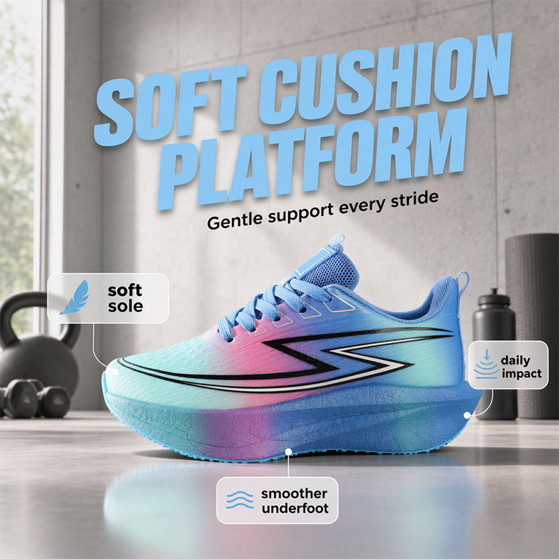 Breathable Mesh Cushion Sole Outdoor Gym Sneakers