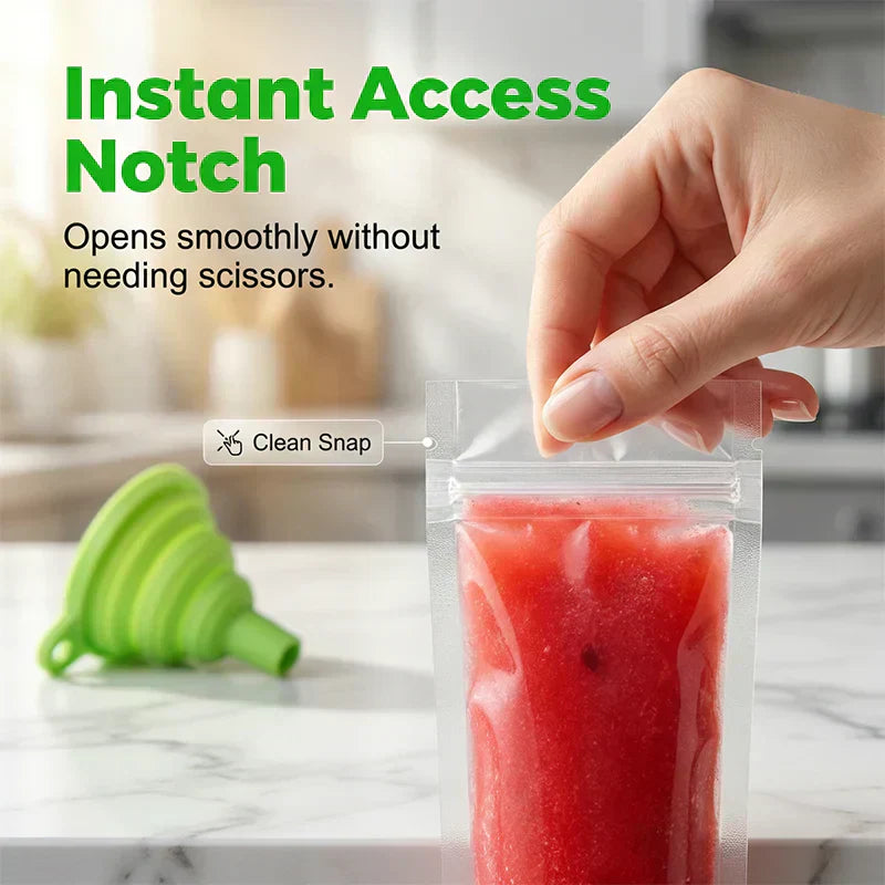 🧊 50% OFF NOW! ⌛ DIY Zip-Seal Ice Pop Bags – Reusable & easy to fill – Perfect for healthy frozen treats – great for summer snacks and kids 🍓🍦✨