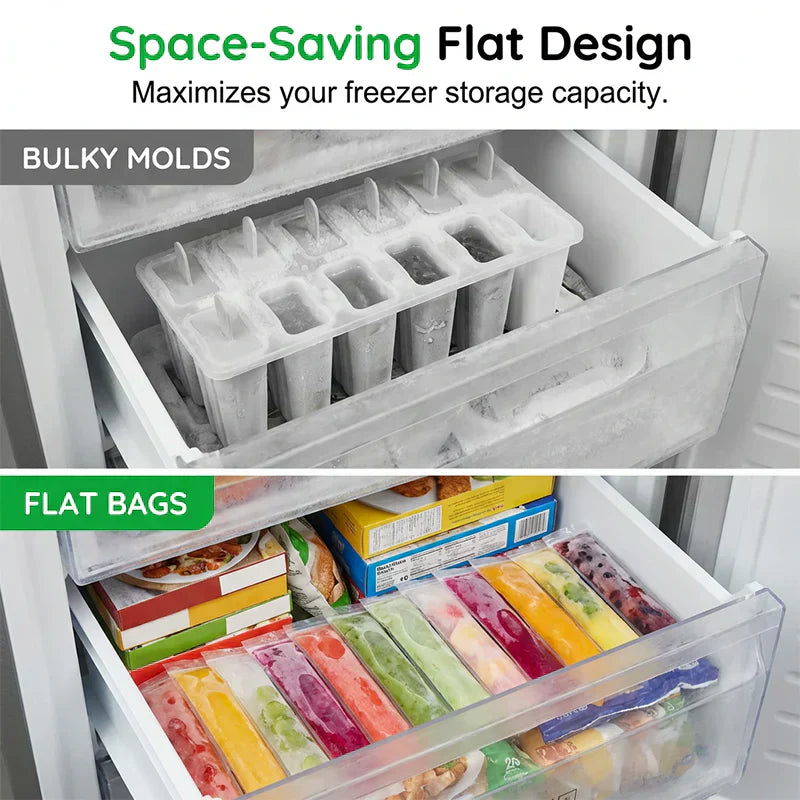 🧊 50% OFF NOW! ⌛ DIY Zip-Seal Ice Pop Bags – Reusable & easy to fill – Perfect for healthy frozen treats – great for summer snacks and kids 🍓🍦✨