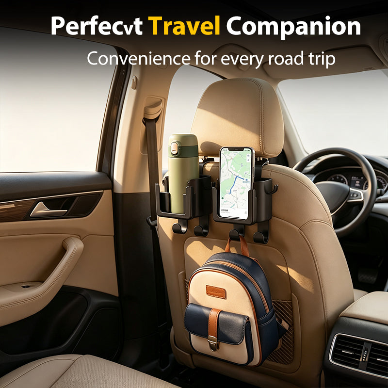 🎉 2026 Sale — Over 35,000 Sold! 🚗 Space-Saving Car Cup Holder – Dual Hooks & Seat Organizer 🧹