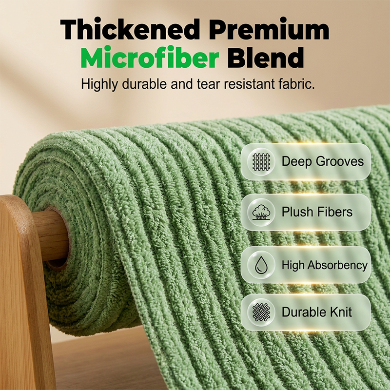 🧻✨ Rollo de Paños de Microfibra Desmontables – 20 Unidades, Ultraabsorbentes, Antigrasa y Multiusos