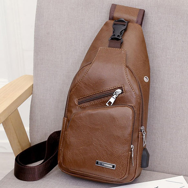 Bolsa de cuero multifuncional de alta calidad para hombre