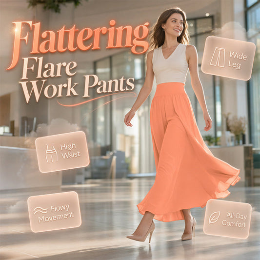 Pantalones de Pierna Ancha Ligeros y Fluidos para Mujer