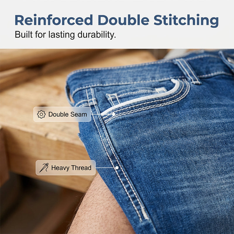 Jeans para Hombre de Alta Elasticidad con Doble Costura